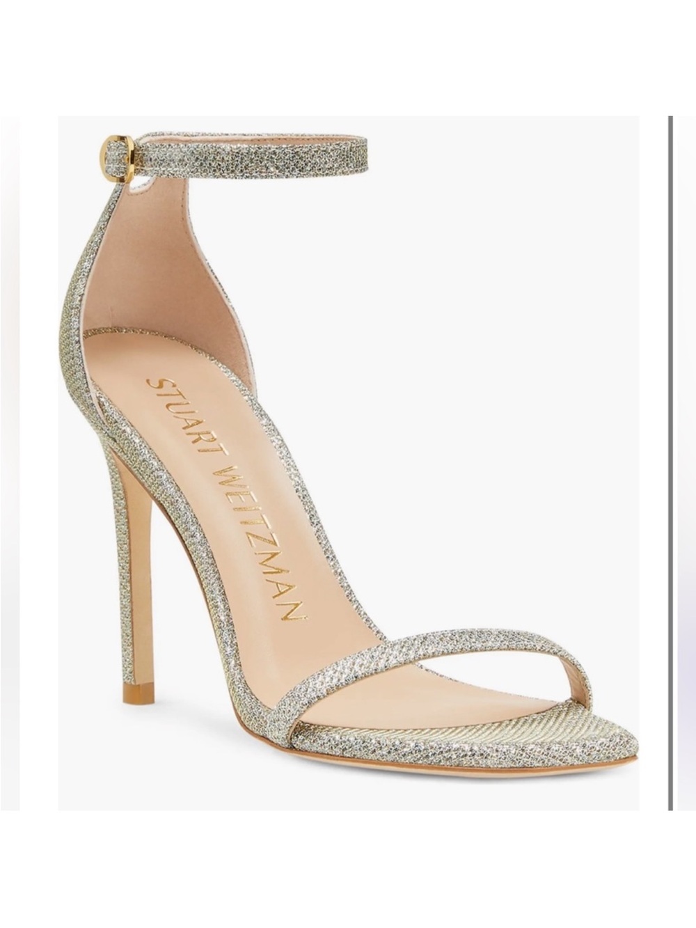 LOT Stuart Weitzman Platino Heels Sandals Gold 6.5 PLUS BONUS Pair Schutz 6.5 - Picture 1 of 15
